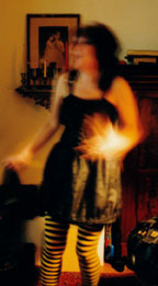 She's always moving, so this blur sort of captures her.