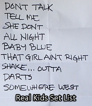 Real Kids Set List