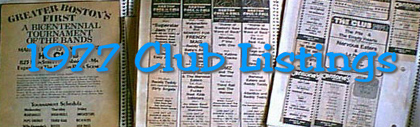 These are the scrapbooks with pasted club listings from the paper that the list was mainly made from.
